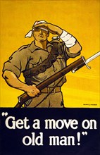 Recruitment Poster Get A Move On Old Man, 1915.