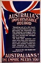 Australian Recruitment Poster, 1915.