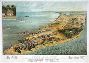 Point Lookout Md - View of Hammond General Hospital and U.S. General Depot for Prisoners of War, 186