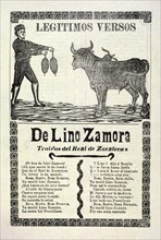 Legítimos versos de Lino Zamora traidos del Real de Zacatecas, 1903.