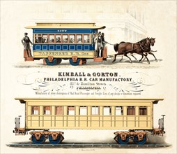 Advertisement for Kimball & Gorton,  Philadelphia R.R. Car Manufactory, c.1857.