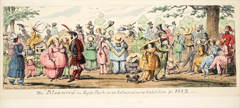 The Bloomers in Hyde Park or An Extraordinary Exhibition for 1852, 1852.