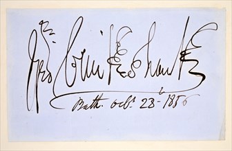 Signature of George Cruikshank, October 28th 1856.