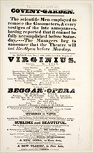 Playbill for the Theatre Royal Covent Garden, 1828.