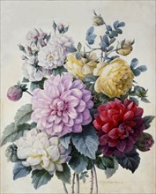 Bouquet of Flowers, Dahlias and Roses, c.1830-1840.