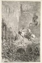 The Downfall of King Pellam's Castle, from Stories of the Days of King Arthur by Charles Henry Hanso