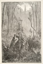 The Countess of the Fountain and her Damsels, from Stories of the Days of King Arthur by Charles Hen
