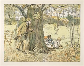 The Gamekeeper, from Four and Twenty Toilers, pub. 1900 (colour lithograph)