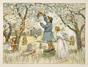 The Bee Farmer,  from Four and Twenty Toilers, pub. 1900 (colour lithograph)