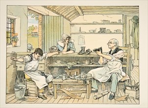 The Cobbler,  from Four and Twenty Toilers, pub. 1900 (colour lithograph)