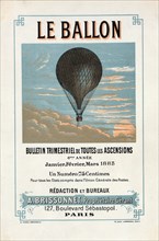 Advertisement for Le Ballon, Janvier, Février, Mars, 1883, pub. 1883 (colour lithograph)