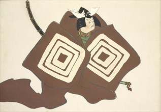 Shibaraku, from Momoyo-gusa (The World of Things) Vol II, pub.1909 (colour block woodcut)