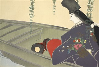 Asazuma-bune, from Momoyo-gusa (The World of Things) Vol II, pub.1909 (colour block woodcut)