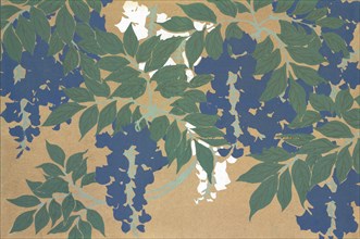 Fuji, from Momoyo-gusa (The World of Things) Vol II, pub.1909 (colour block woodcut)