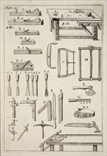 Woodworking Tools, pub. 1683 (engraving). Creator: English School (17th Century).