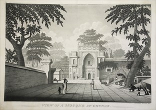View of a Mosque at Chunar, pub. 1810 (engraving). Creator: James Moffat (1775 - 1815).