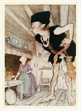Fee-Fi-Fo-Fum, I smell the Blood of an Englishman, form English Fairy Tales, pub. 1922. Creator: Arthur Rackham (1867 - 1939).