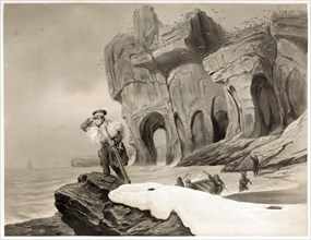 Bear Island from Voyages en Scandinavie, en Laponie, au Spitzberg et aux Feroe, pub. 1852. Creator: Francois Auguste Biard (1798 - 1882).