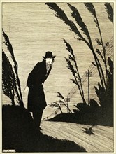 Midst of all was a Cold White Face, from The Year's at the Spring, pub. 1920 (engraving), 1920. Creator: Harry Clarke (1889 - 1931).