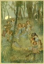 And nightly meadow fairies, look you sing, from The Merry Wives of Windsor, 1910. Creator: Hugh Thomson (1860 - 1920).