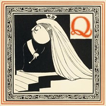 Q is the Queen, so noble and free, from An Alphabet of Celebrities, pub. 1899. Creator: Oliver Hereford (1863 - 1935).