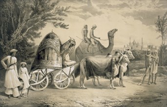 Harem Carriage of the King of Delhi, pub. 1858. Creator: A. Soltykoff (1806?1859).