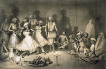 Dance of Nautch Girls, pub. 1858. Creator: A. Soltykoff (1806?1859).