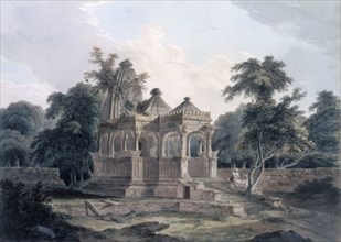 Hindu Temple in the Fort of the Rohtas, Bihar, India, c1790. Creator: Thomas Daniell (1749-1840) and William (1769-1837).