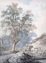 Cart and Horse, 18th Century.  Creator: Joseph Constantine Stadler (fl. 1780-1812).
