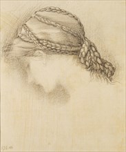 Woman's head, detail from a sketchbook, 1886. Creator: Sir Edward Burne-Jones (1833-98).