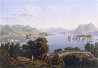 View of Lake Maggiore and the Borromean Islands, 1819. Creator: Swiss School (19th Century).