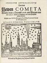 A new Comet viewed from Augspurg, Germany on 1 December, 1618, pub.  1618. Creator: Elias Ehinger 1573 - 1653.