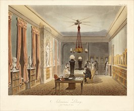 Ackermann's Library for Works of Art, pub. 1815. Creator: Augustus Charles Pugin (1762 - 1832) after.