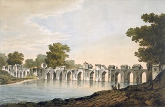 A View of the Bridge at Ilionpoor over the River Goomty, pub. 1785-88. Creator: William Hodges (1744-97).