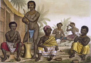 Natives of the Muchicongo Tribe, Near Luanda, Congo, Vol II, c1820-30. Creator: Italian School (19th Century).
