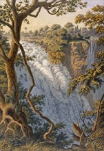 Victoria Falls: The Leaping Water, pub. 1864. Creator: Thomas Baines (1820-75).