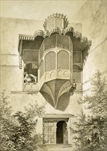 Cairo: House called Beyt El-Emyr (a little dilapidated), pub. 1877. Creator: Emile Prisse d'Avennes (1807-79).