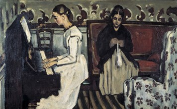 'Girl at the Piano (Overture to Tannhauser)', c1868.  Artist: Paul Cezanne