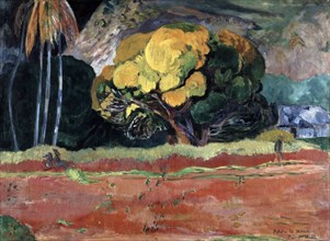 'Fatata Te Moua (At the Foot of a Mountain)', 1892.  Artist: Paul Gauguin