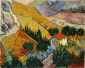 'Landscape with House and Ploughman', 1889.  Artist: Vincent van Gogh