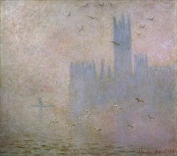 Monet, Le Parlement, mouettes