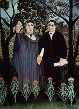 'The Poet and his Muse. Portrait of Guillaume Apollinaire and Marie Laurencin', 1909. Artist: Henri Rousseau