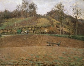 'Ploughland', 1874.  Artist: Camille Pissarro