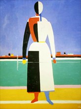 'Woman with a Rake', 1928-1932.  Artist: Kazimir Malevich
