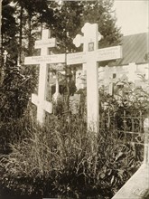 Graves in the cemetery of the Novodevichy (New Maidens') Convent, Moscow, Russia, 1929. Artist: Unknown