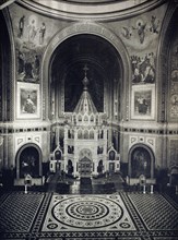 Interior view of the Cathedral of Christ the Saviour, Moscow, Russia, 1883. Artist: Unknown