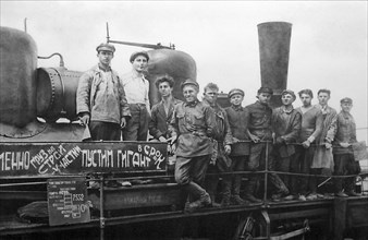 Workers of Magnitogorsk, USSR, 1932.  Artist: Anon