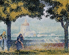 'The Church of Santa Maria degli Angeli near Assisi', 1909.  Creator: Henri-Edmond Cross.