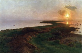'Sunset in a Lagoon', 1897.  Artist: Hans Ole Brasen