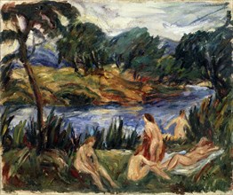 'Women at the River', 19th or early 20th century.  Artist: Gustave Colin